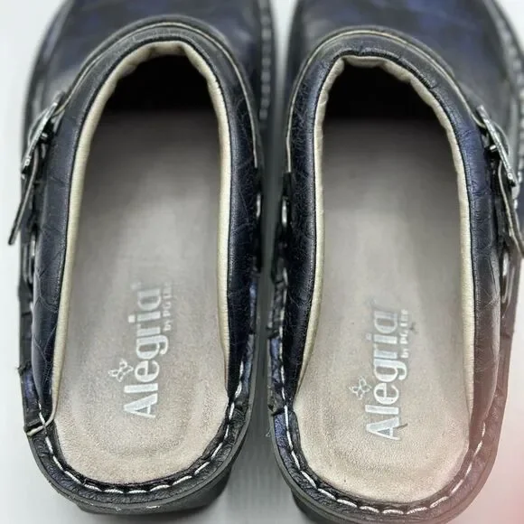 Alegria Women's Seville Clog Blue Croc Leather - Picture 6 of 9